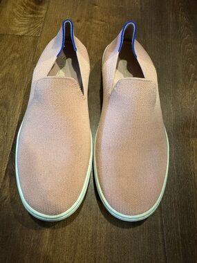 Rothy's Slip-On Knit Sneakers in Coral Pink